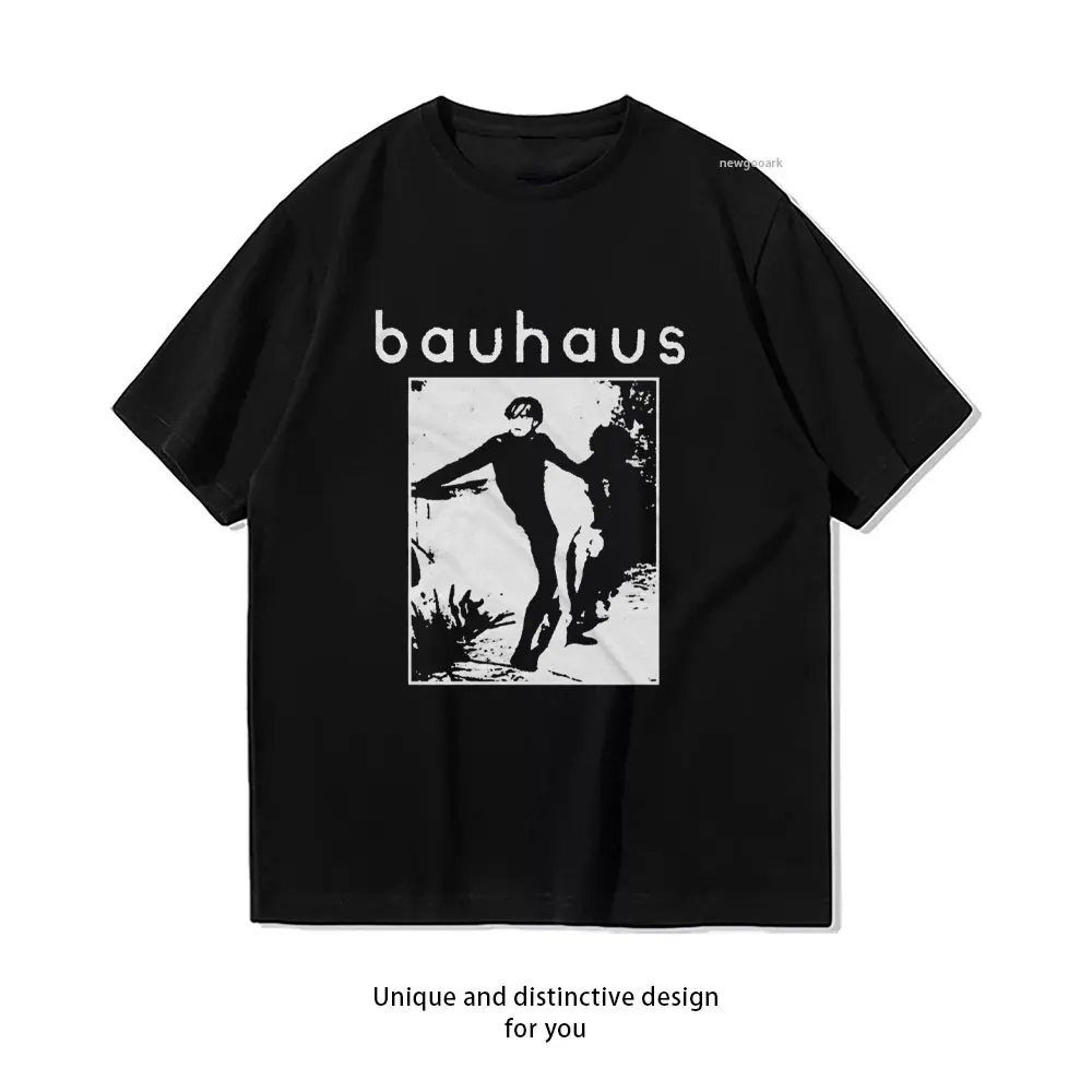 Bauhaus Music Tshirt Man Fashion Casual Gothic Rock and Roll Cotton Graphic T Shirts Camisetas