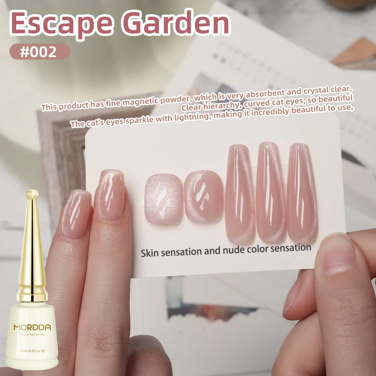 Kolor szampański kot magnetyczny żelowy lakier do paznokci musujące srebrne światło księżyca efekt kociego oka Soak Off półtrwały lakier do paznokci