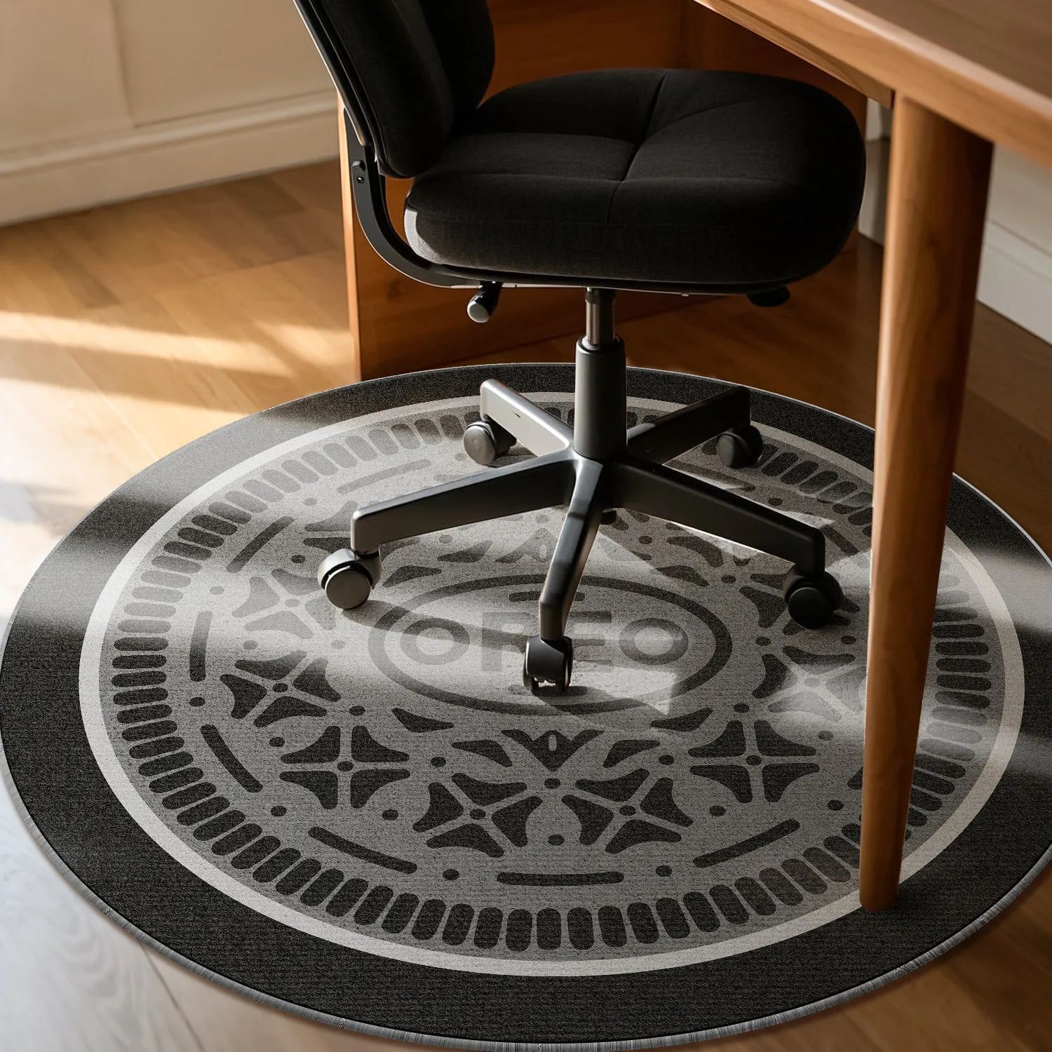 VIKAMA 2026 New Floor Mat - Round Sofa And Study Chair Swivel Chair - Floor Noise-Reducing Protective Rug Home Decoration