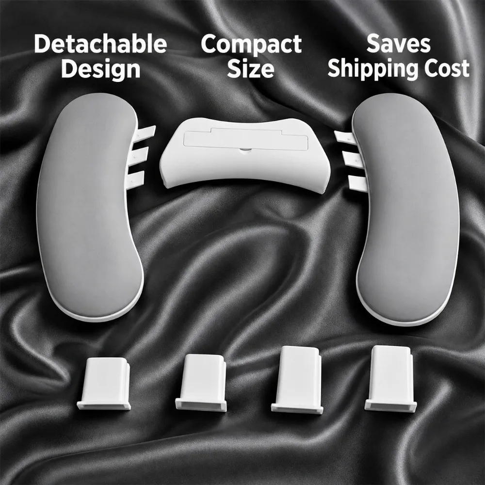Detachable Manicure Hand Rest Multifunctional Easy Clean Nail Hand Pillow Adjustable Height PU Leather U-Shaped Hand Rest