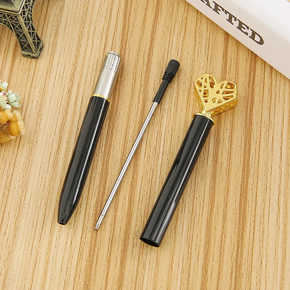 

6Pcs Heart Shape Ballpoint Pens Creative Metal Ink Pens Smooth Writing for Students Office School Supplies Signature Exam