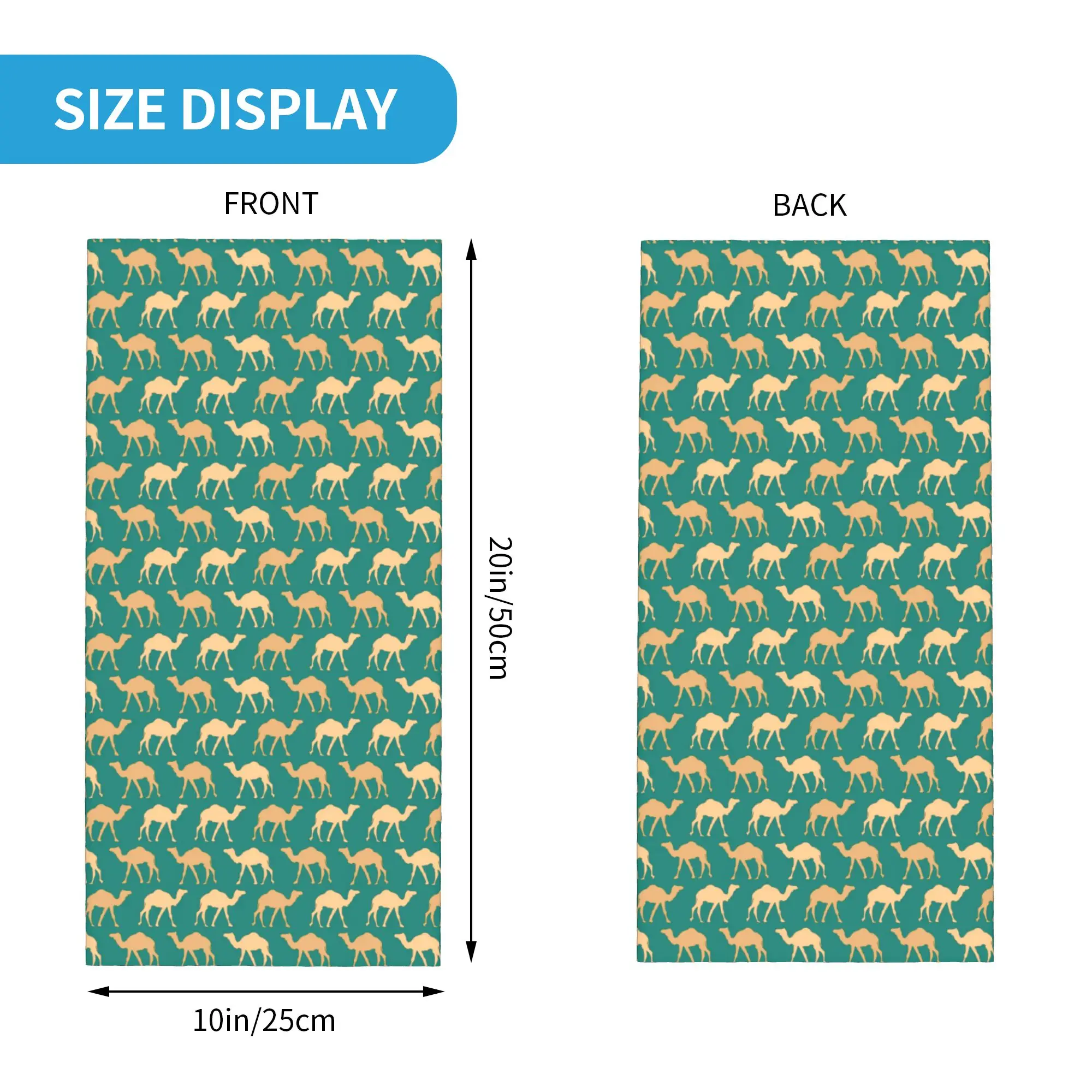 African Camel Desert Pattern Bandana Neck Gaiter Printed Face Scarf Face Mask Running for Men Women Adult Breathable