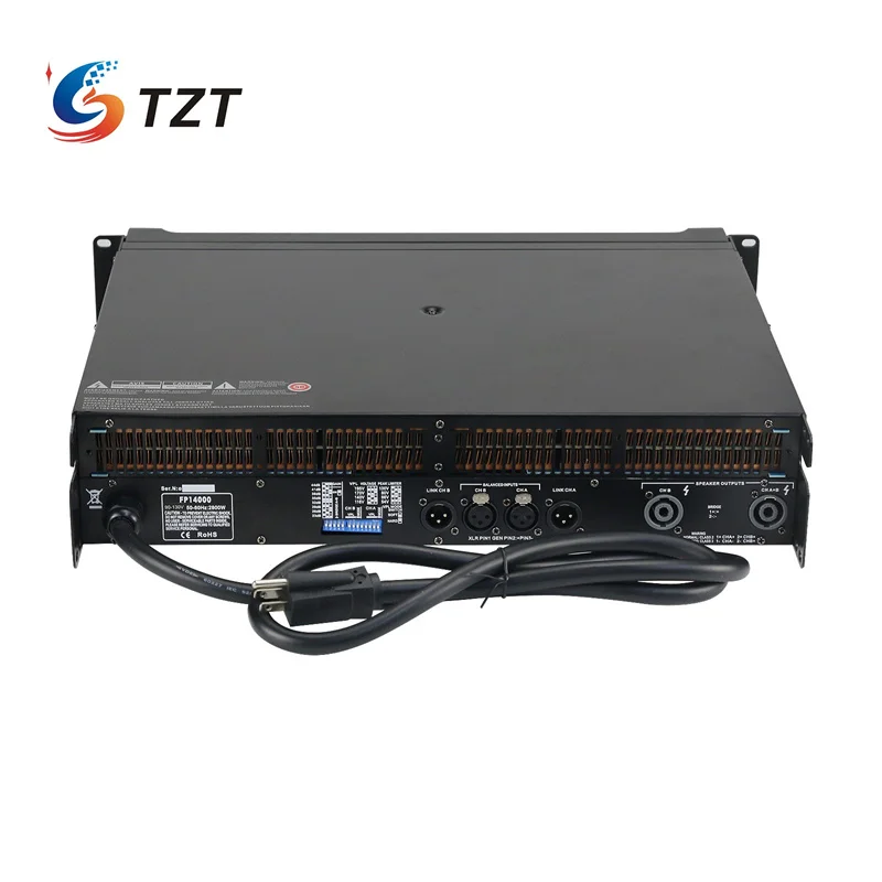 TZT FP14000/FP10000 Professional Switching Power Amplifier 2 Channel Power Amplificatore Subwoofer  FP20000Q 4 Channel Power Amp