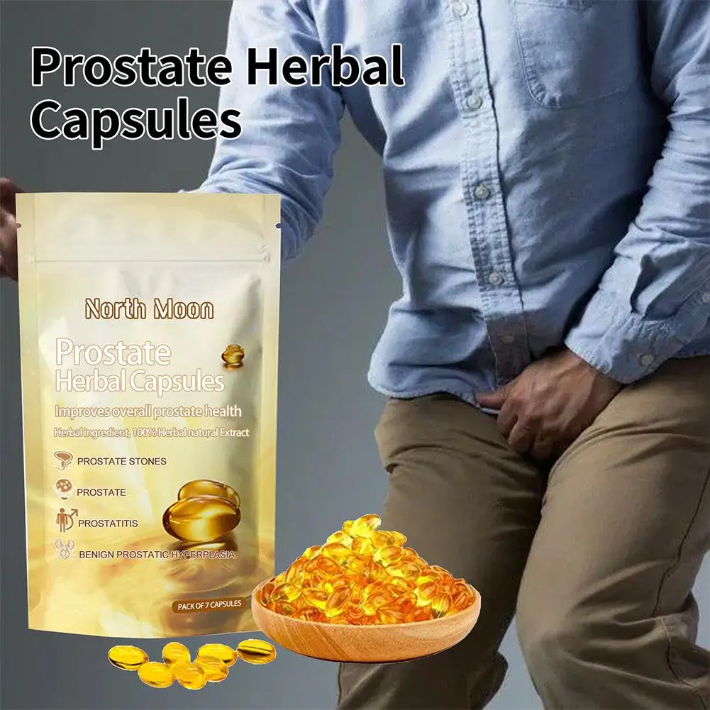 7Pcs Prostatitis Prostate Treatment Capsules Man Prostatic Plaster Strengthen Kidney Herbs Medical Relief Urethritis