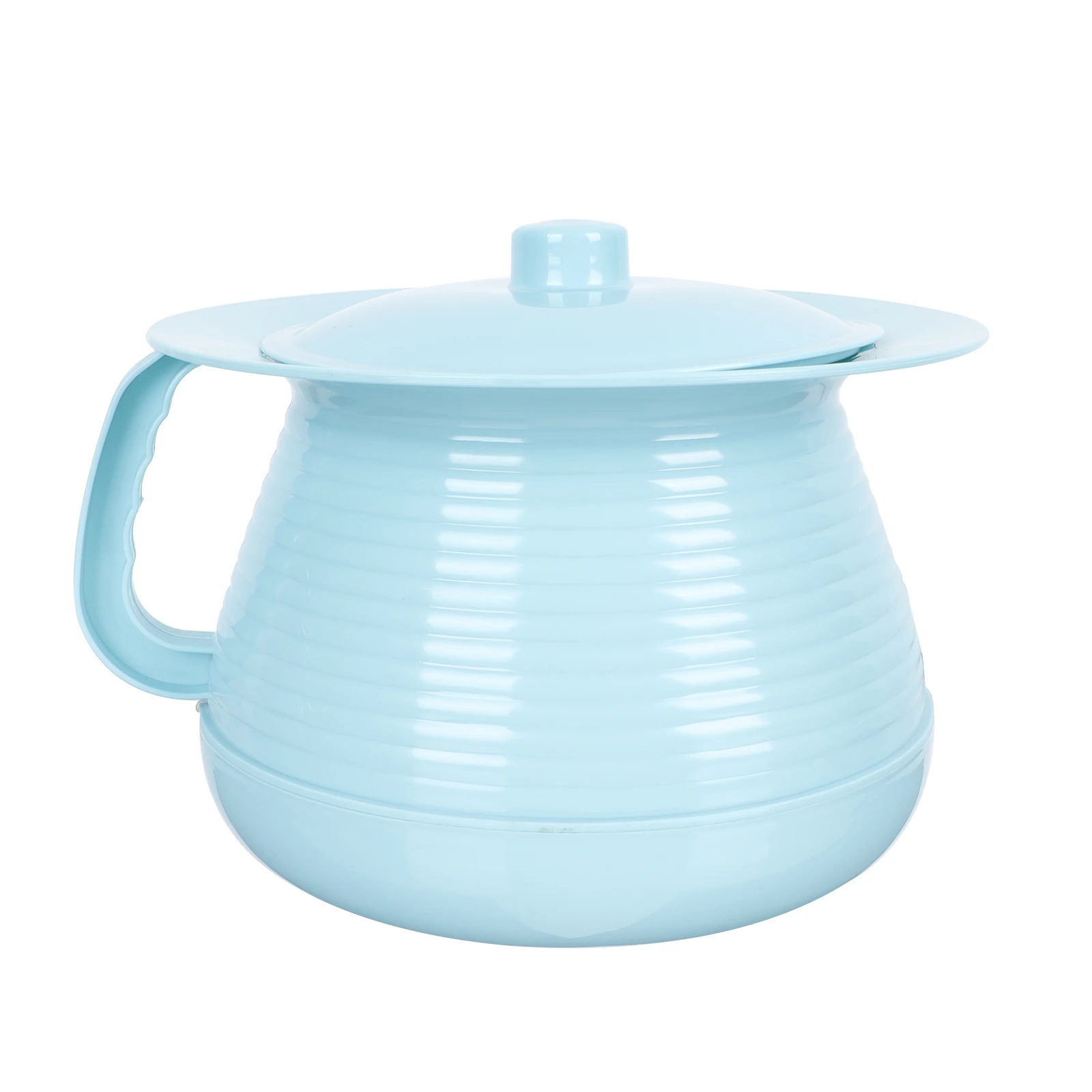 

1pc Thickened Plastic Urinal Pail Durable Portable Adult Chamber Pot Cover Non-Slip Base Easy Carry Hygienic Spittoon For Home
