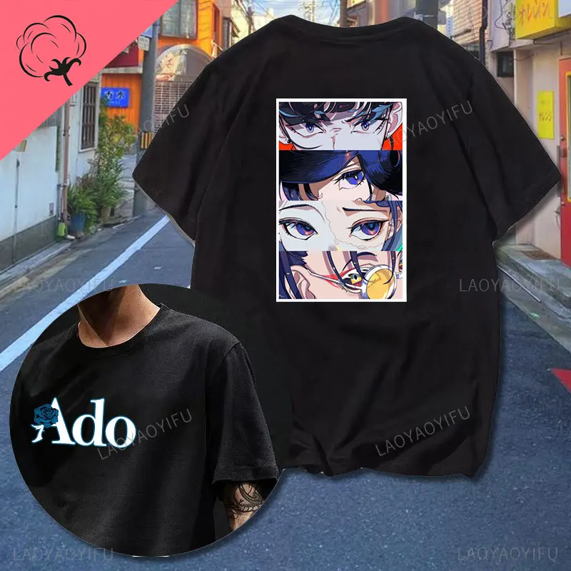 Men's Hip-Hop Print Cotton T-Shirt Casual Streetwear Tee