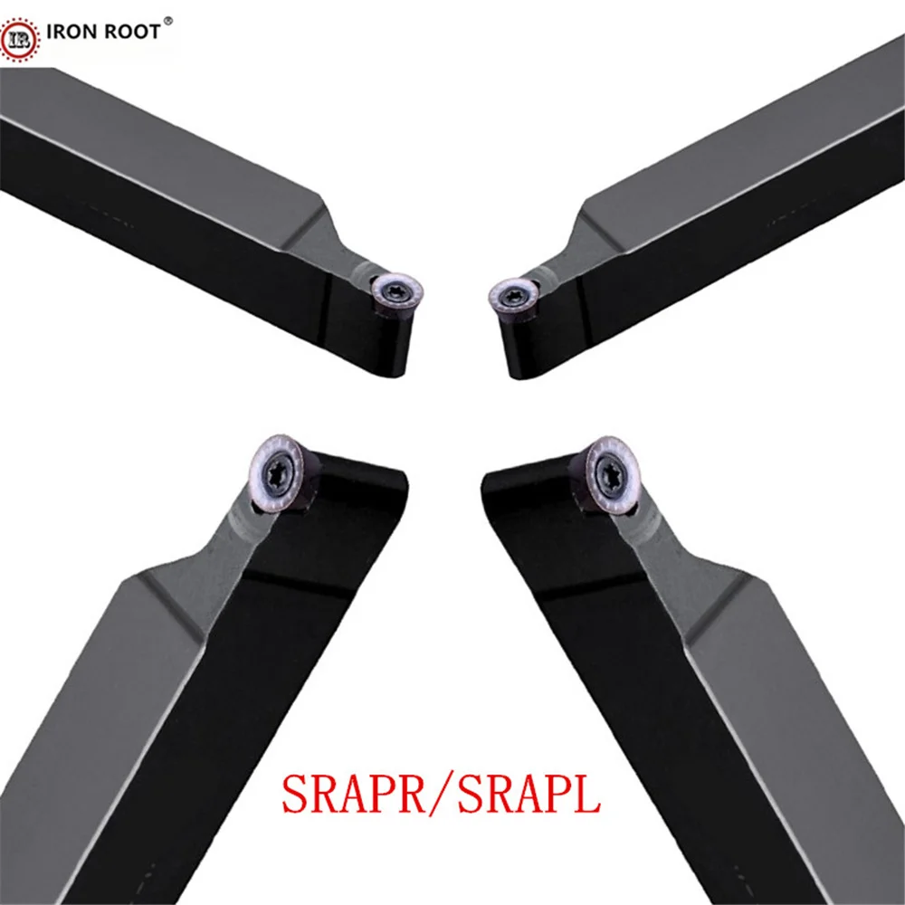 IRON ROOT External Tool Holder 1P SRAPL1616H12,SRAPR2020K12,SRAPR2525M12,SRAPR3232P12 CNC Lathe Tools RCMT Carbide Insert