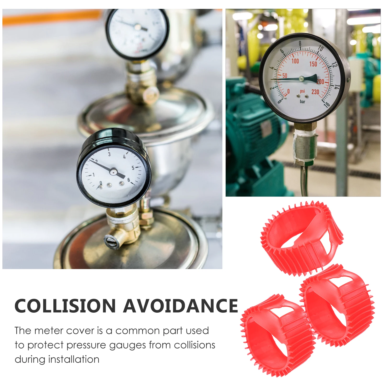 

3pcs Pressure Gauge Cover Silicone Acetylene Propane Tank Gage Protector Boots Replacement Cushion Skidproof Easy