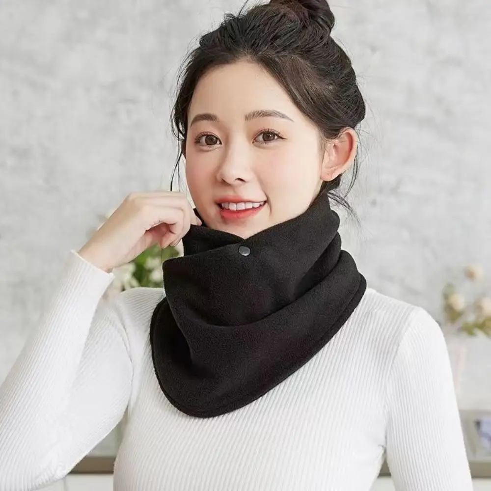 New Winter Plush Neck Scarf Soft Warm Neck Cover Plush Double Layer Neckerchief Outdoor Windproof Neck Protector Neck Warmer