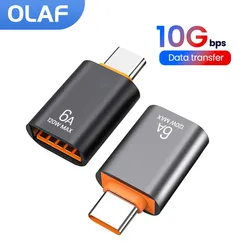 Olaf 6A Type C To USB 3.0 OTG Adapter USB C Female To USB Male Converter For MacBook Pro Samsung S20 Xiaomi Huawei USBC OTG 10G