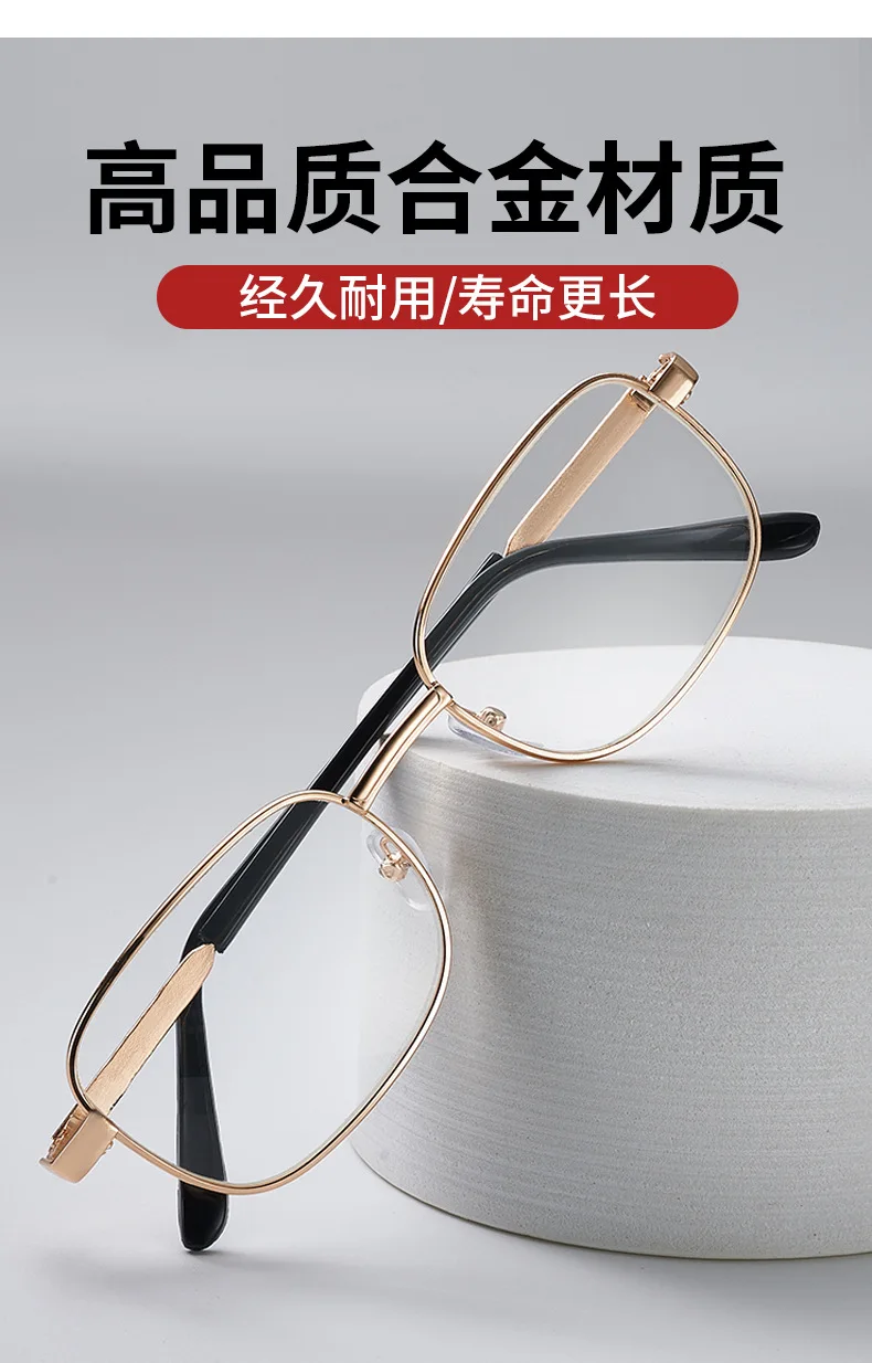 Real Glass Lens Natural Diamond Crystal Reading Glasses Men Women Unbreakable Presbyopic Glasses Anti-Scratch Diopter Eyewear