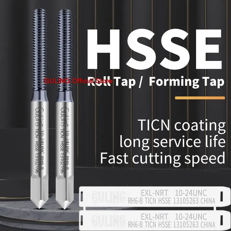 HSSE With TiCN Forming Tap UNC 1-64 2-56 3-48 4-40 5-40 6-32 8-32 10-24 12-24 1/4 5/16 3/8 7/16 1/2 9/16 5/8 Screw Thread Taps