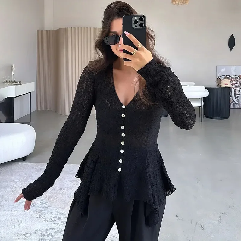 

White Lace Patchwork Tank Top for Women, Sexy See-Through Y2K Summer Vest with Ruffles