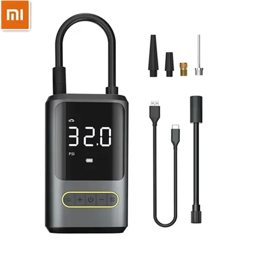 Imagen 2 del producto Xiaomi Mijia 150PSI 4000mAh Mini inflador portátil inalámbrico bicicleta baloncesto coche neumático compresor de aire