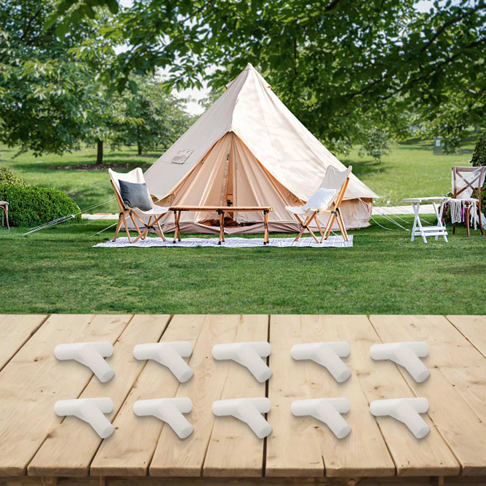 10 Stück Campingzelt-Stangenverbinder, 3-Wege- und 4-Wege-Verbindungsstücke für Zelt- und Markisenstangen, Innendurchmesser 16mm, DIY-Zelt-Befestigungszubehör – Detail 9