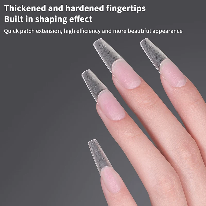 320 Stuks Amandel Doodskist Nagel Tips Met Extra Lijnen Multifunctionele Zachte Gel Volledige Dekking Nep Nagel Voor Uitbreiding Druk op Nagels