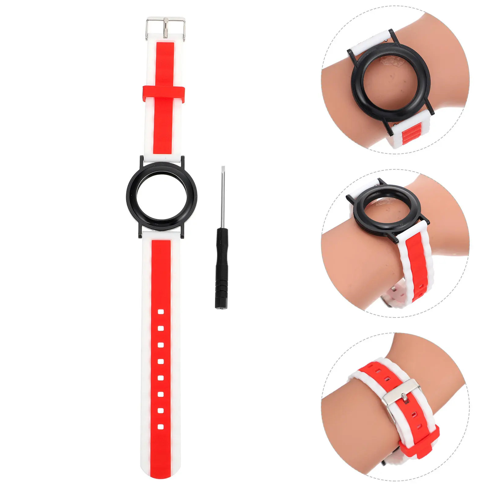 

Silicone Watch Band Full Protection Soft Skin Friendly Scratch Resistant Protective Cover Wristband for Child