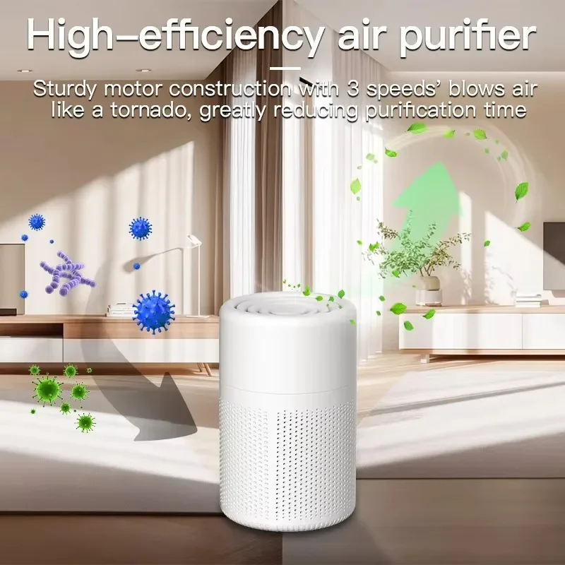 Intelligent ventilation system Dust-free filter fan Rechargeable air purifier Freshener Home Office Pets