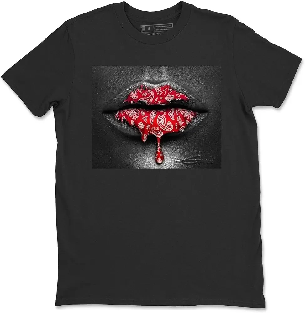 Bandana Lips 1 Mig Chicago Toe Gym Red Design Sneaker Matching T-Shirt Y2K tops Unisex Summer Short Sleeve