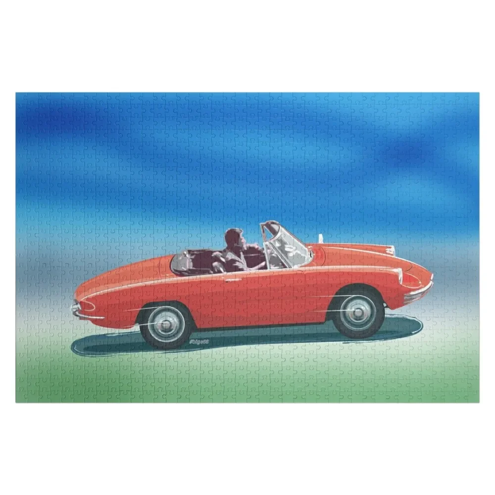 The Red AlfaSpider – Dustin Hoffman's car in the film The Graduate Jigsaw Puzzle With Photo Baby Toy Puzzle