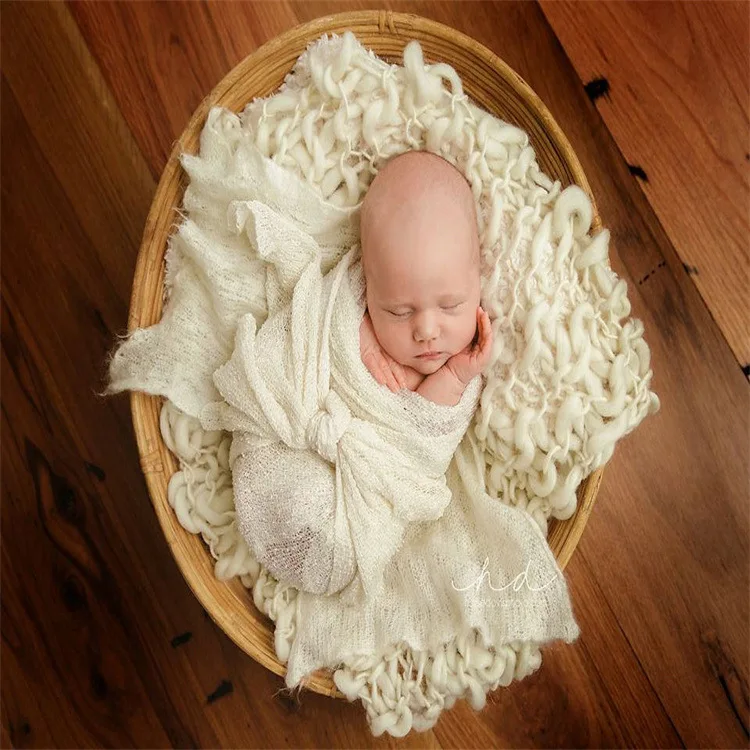 50*50cm Handcraft Acrylic Fiber Blanket Basket Stuffer Filler Newborn Baby Photography Background Photography Studio Accessorie