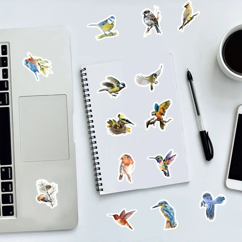 100PCS Tier Aquarell Vogel Graffiti Wasserdichte Aufkleber Skateboard Buch Gitarre Laptop Koffer DIY Aufkleber Pack Geschenke