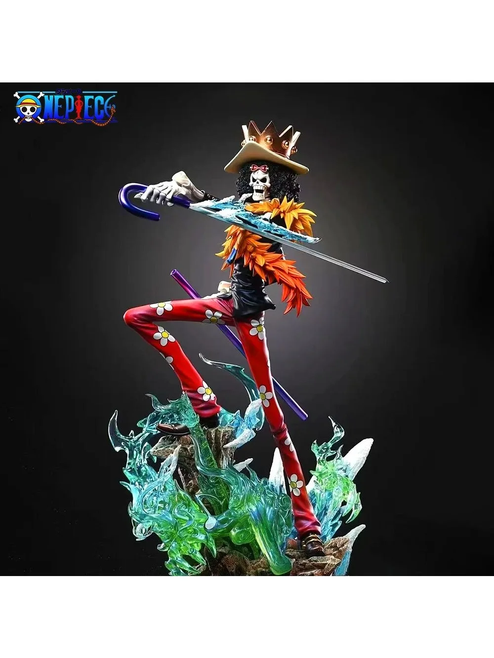 33 cm/12.99in Anime une pièce Figure Brook figurines d'action Pvc Burukku Statue bureau ornement Collection modèle jouets cadeaux