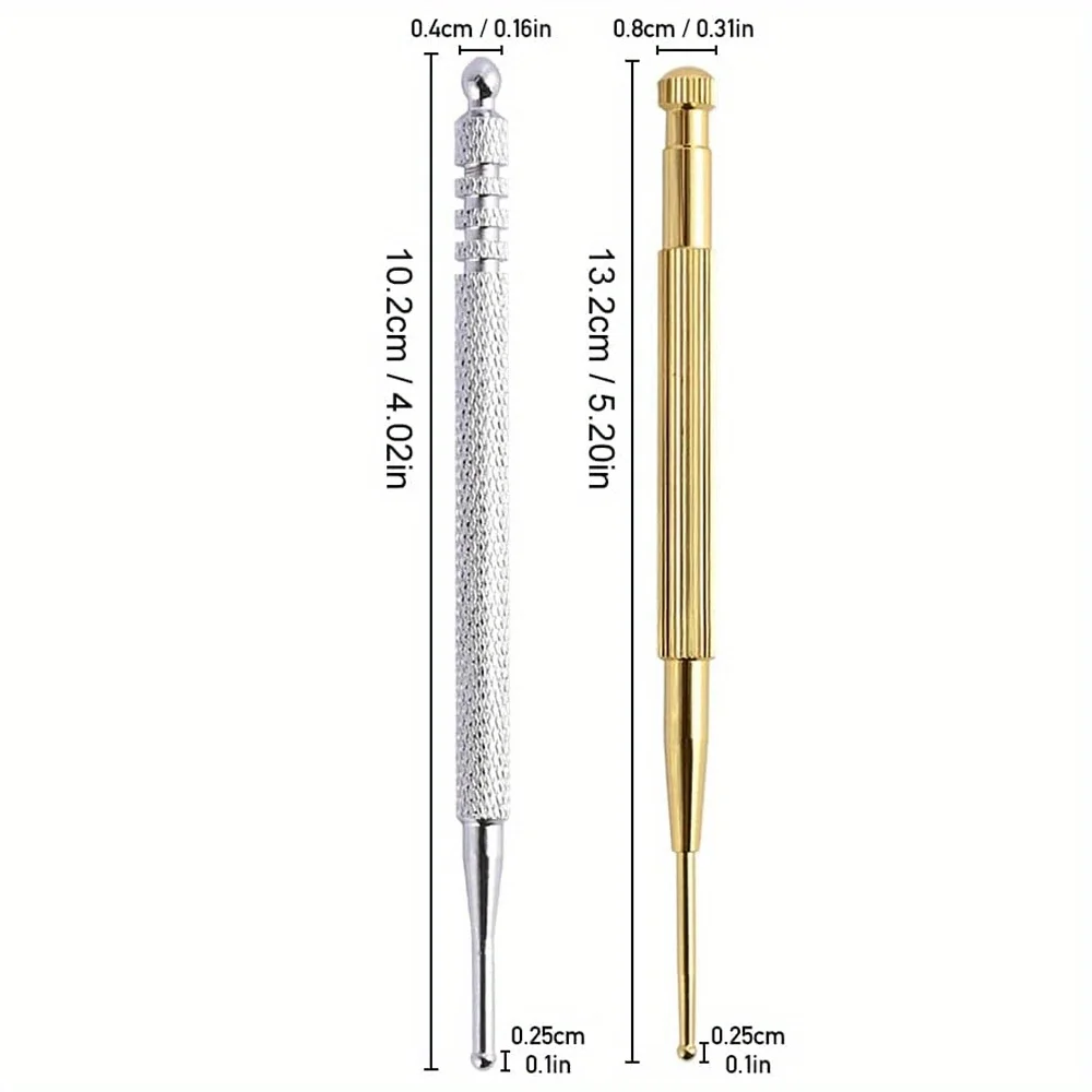 Two sets of acupoint massage pens, auricular acupoint pen, stainless steel meridian massage needle, acupoint pen, body acupoint