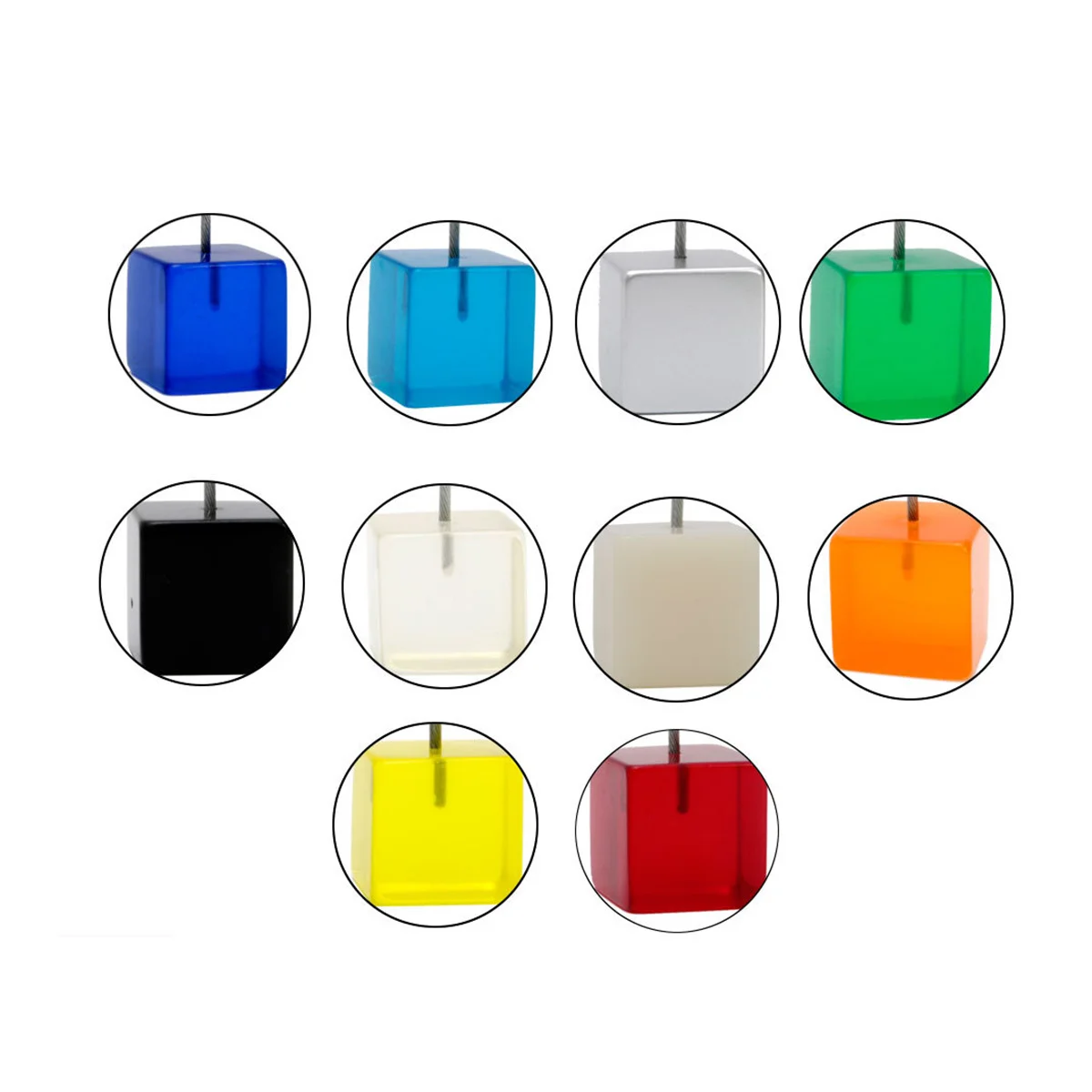 

10pcs Cube Stand Resin Wire Desk Note Picture Memo Photo Clip Holder Table Decoration Clip For Hotel(Silver)