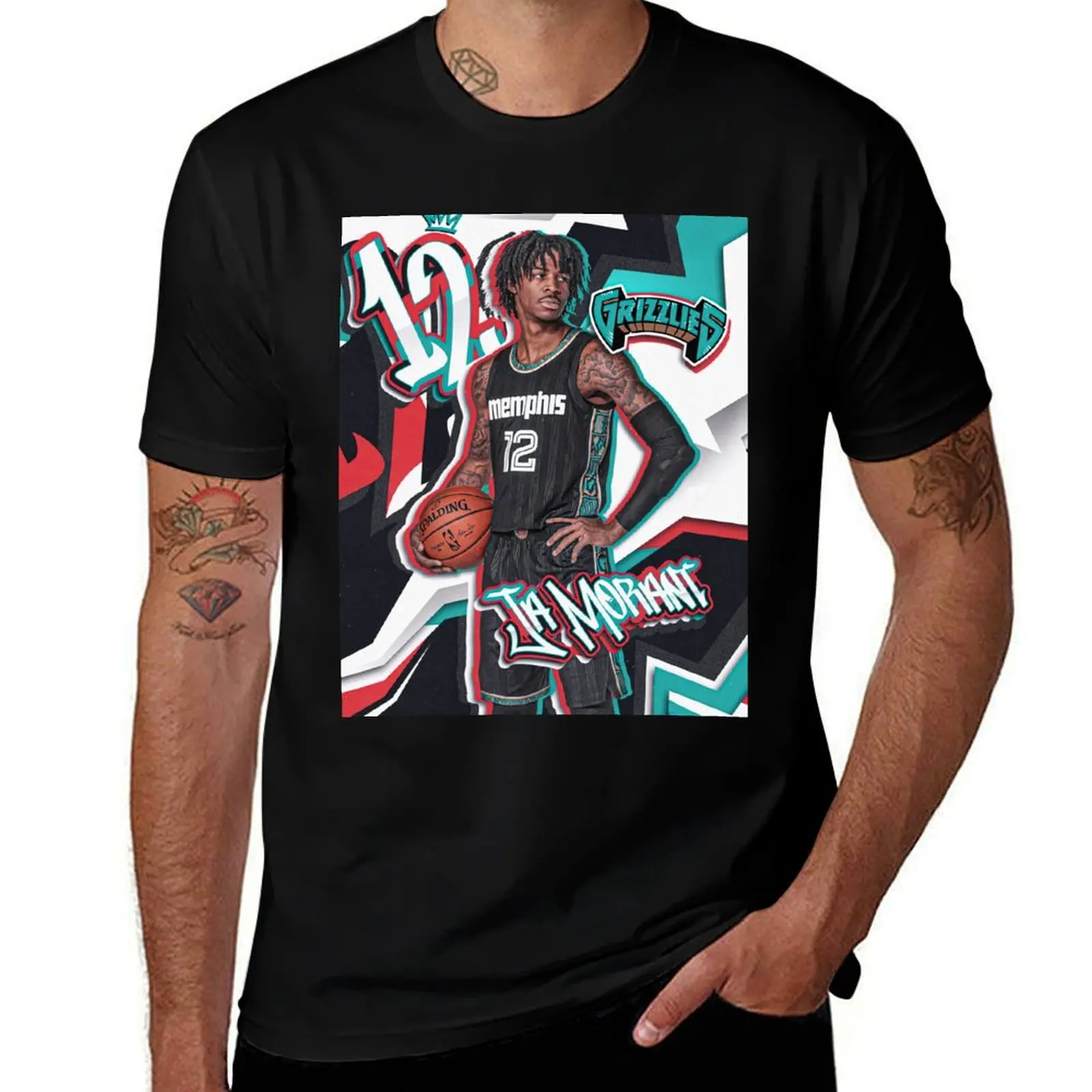 

for graphic for shirts t anime man t Ja cotton tees man shirts Morant basketball funny T-Shirt tshirt