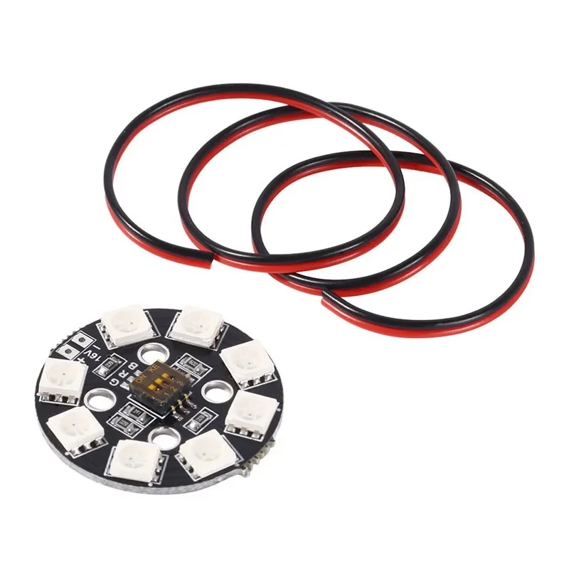 LED Light Board 7 Color RGB Round Plate 5050 X8 -16V For RCFPV Racing Drone Multicopter F17710 DIY Electronic Kit