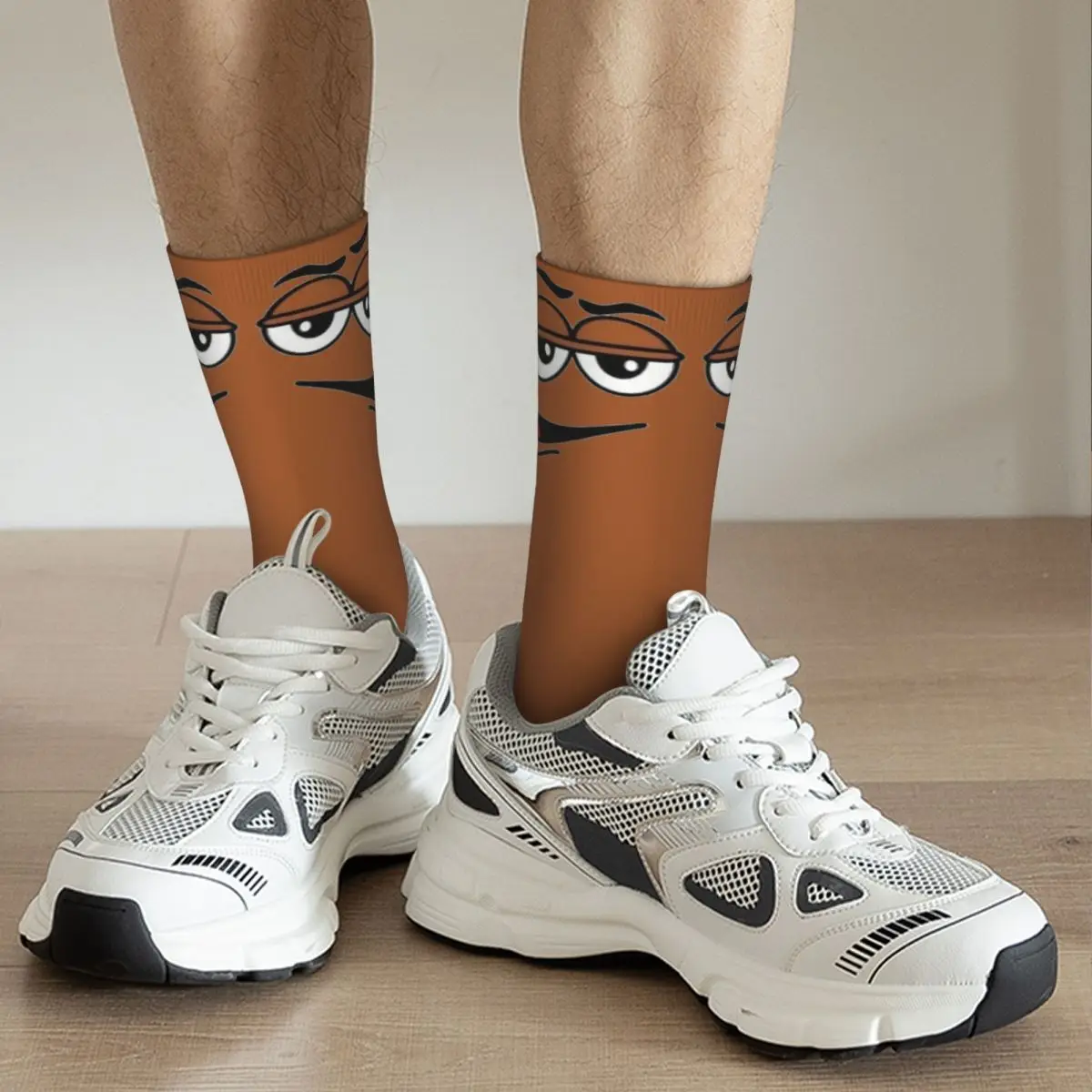 Coffee Coloured Face Kawaii Socks Gym Cartoon Pattern Socks