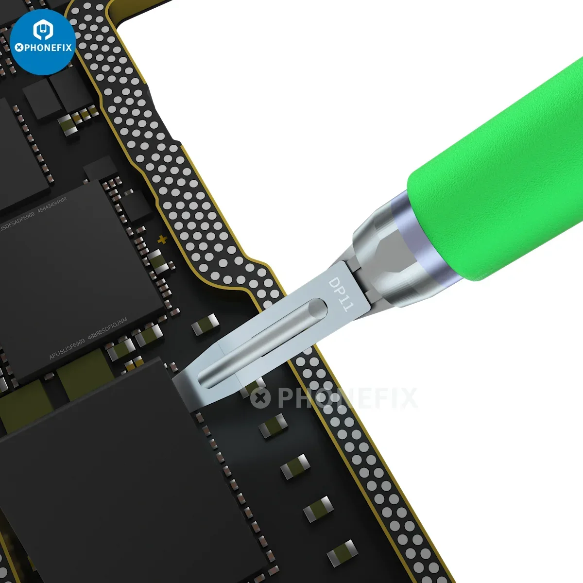 Mijing KC8 Non-SLIP QUICK RELEASE มีดกาวสีดําด้านข้างกาว Pry ใบมีด PCB เมนบอร์ดถอดชิ้นส่วนซ่อมเครื่องมือ