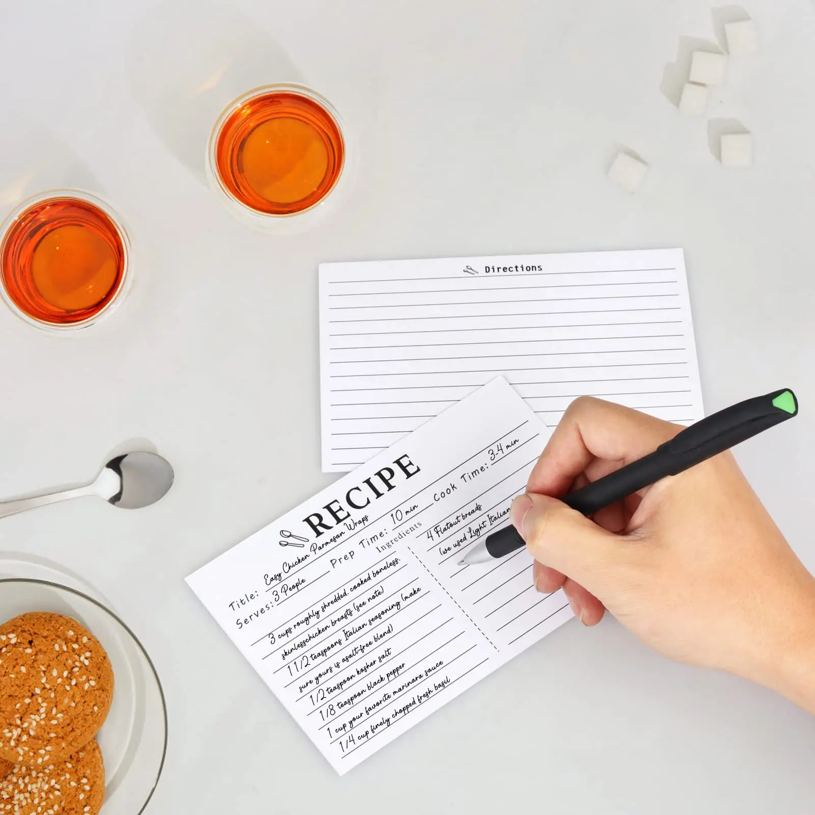 50 قطعة بطاقات وصفة المطبخ أوراق وصفة فارغة مزدوجة الوجهين ورقة سميكة وصفات بطاقات الزفاف الزفاف دش بطاقة ملاحظة بطاقة