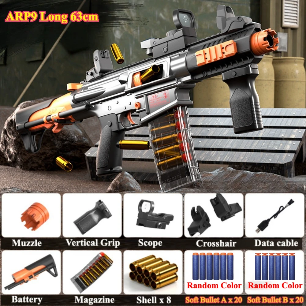 ARP9/M416 Elektrische Continue Afvuren Zachte Kogel Speelgoed Pistool Kinderen Aanvalsgeweer Model Outdoor Schieten Games Kerstcadeau