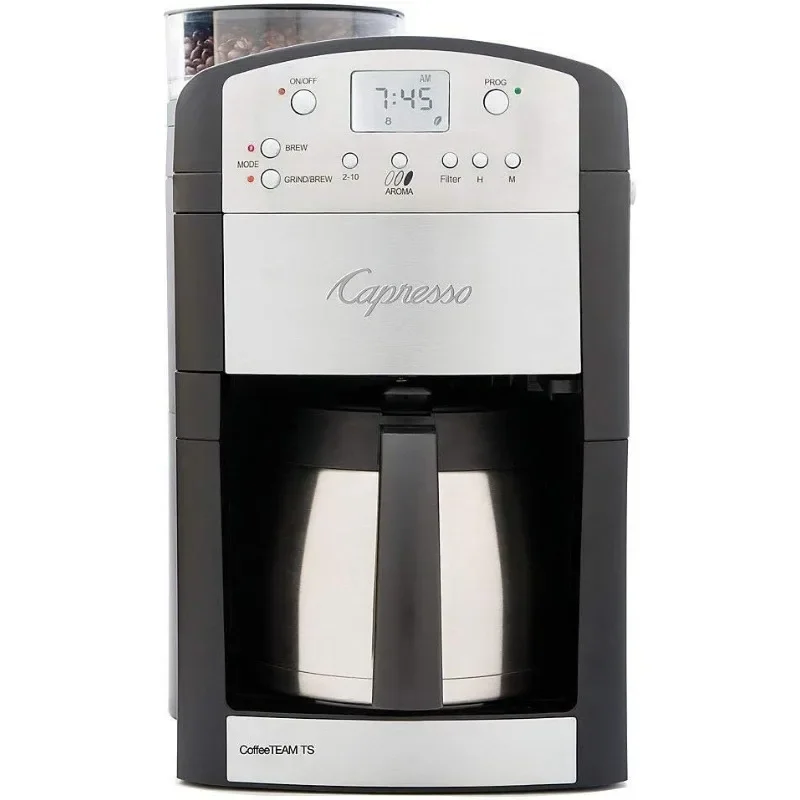 

Capresso 465 CoffeeTeam TS 10-Cup Digital Coffeemaker with Conical Burr Grinder and Thermal Carafe