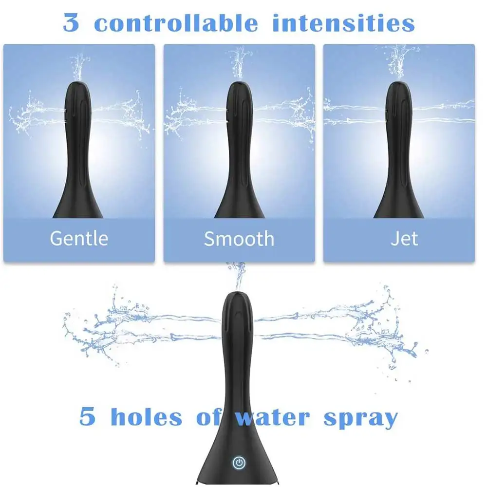 Automatic Electric Enema Bulb Bidet Rechargeable Anti Back Flow Enema Douche for Men Women Colon Cleansing Douche Cleaner Enema