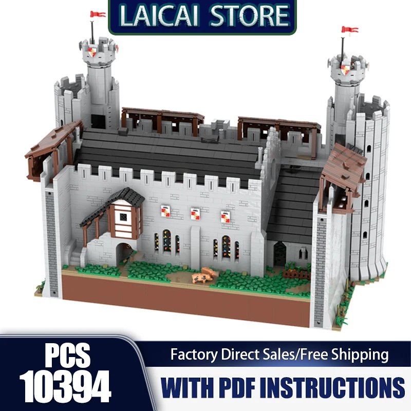 Model Średniowiecznego Zamku z Klocków Moc, Wielka Sala, Technologia, Modułowe Klocki, Prezenty, Zabawki Konstrukcyjne, Zestawy DIY do Składania
