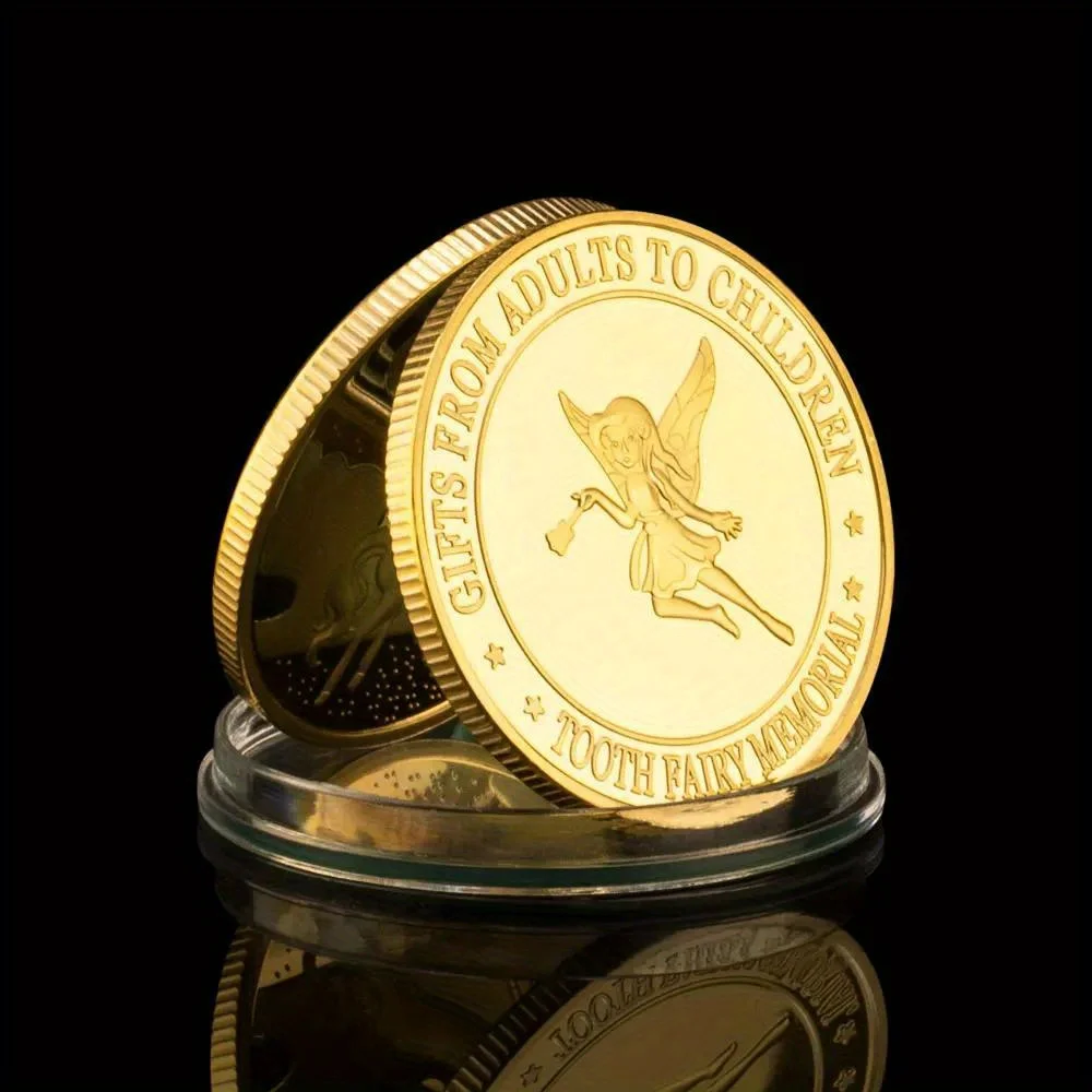 Gifts From Adults To Children Collectible Golden Silvery Plated Souvenir Coin Tooth Fairy Unicorn Commemorative Coin