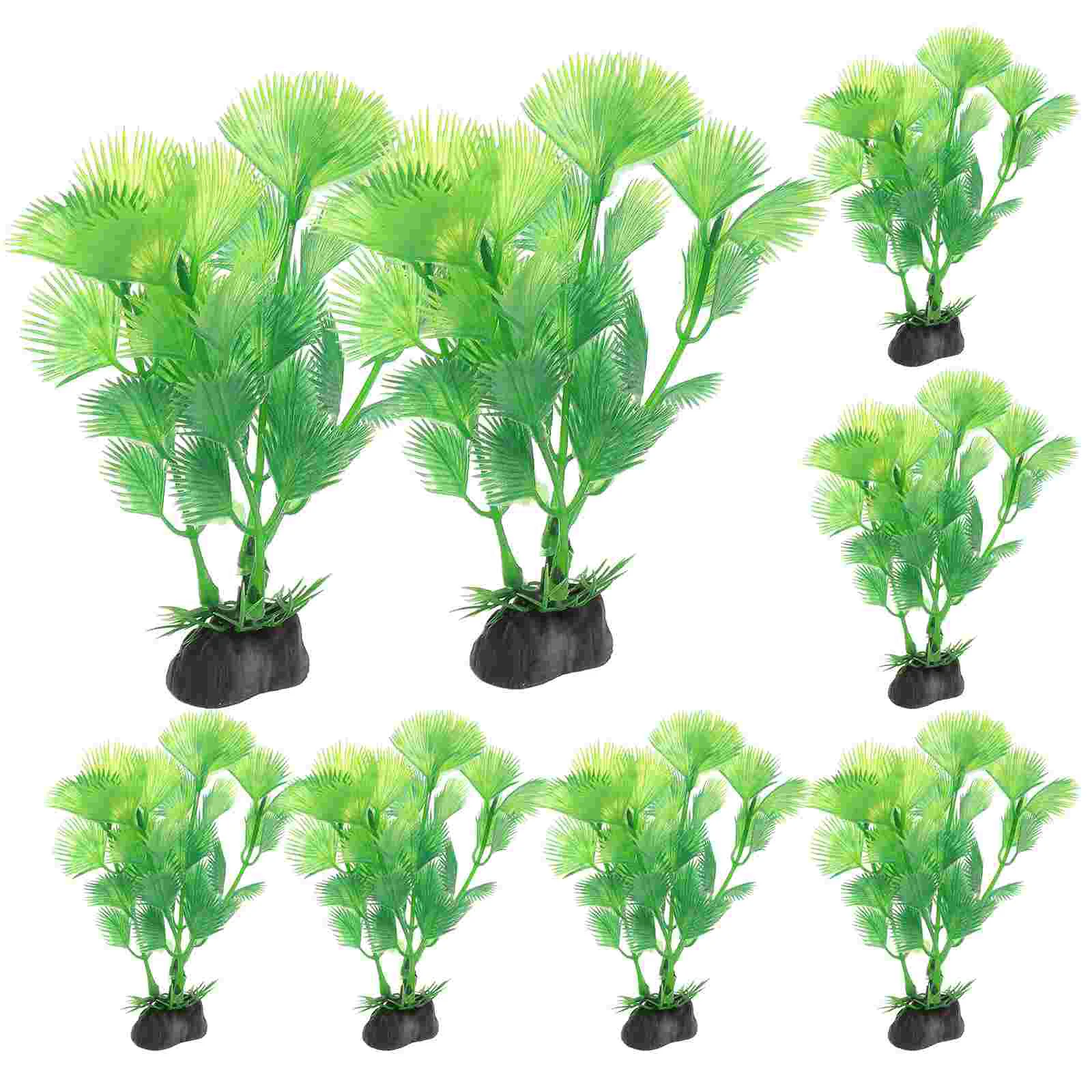 10 Pcs Aquarium Landscaping Tall Plants Plastic for Betta Fish Tank Grass Small Decor