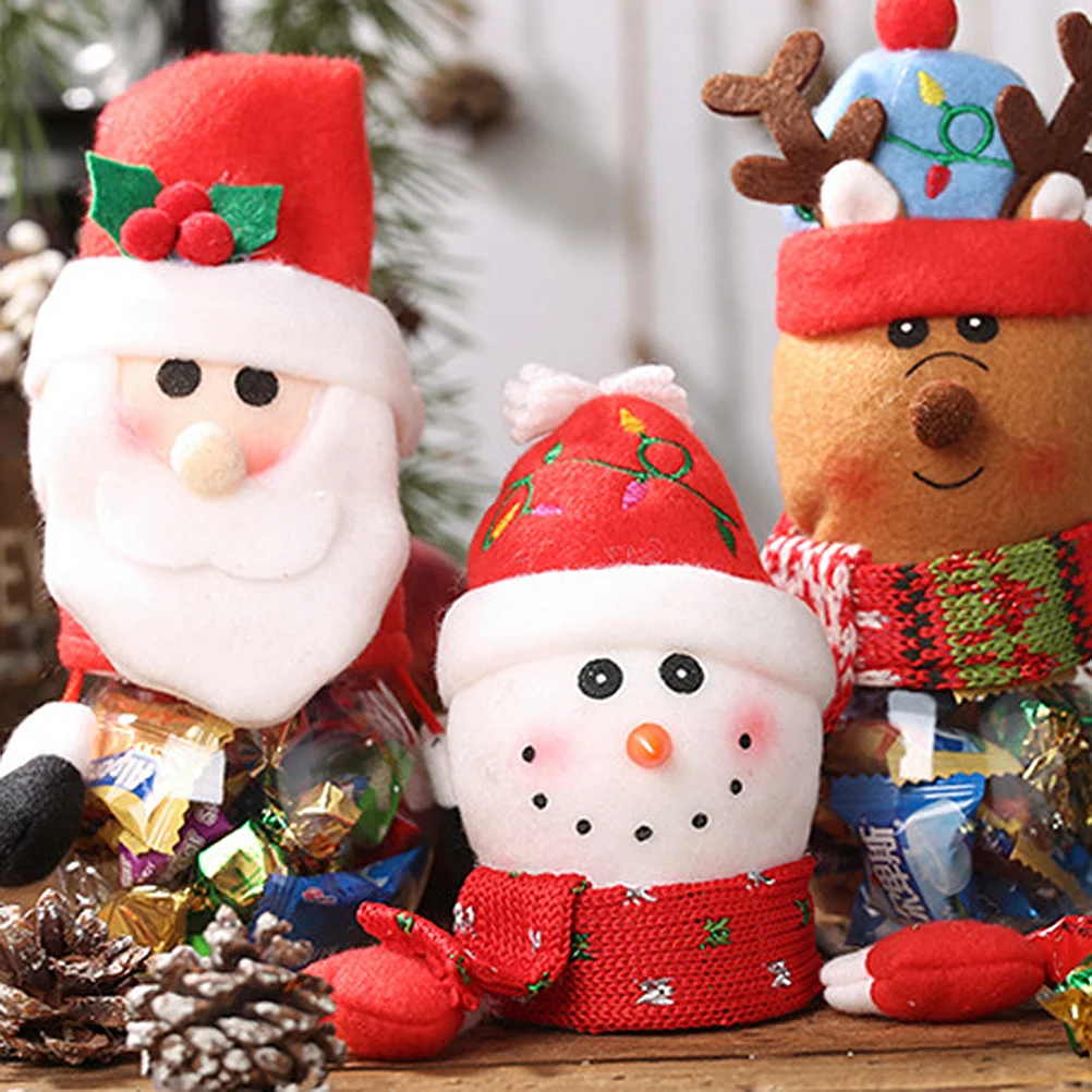 

Christmas Candy Jar Reindeer Shape Clear Container Safe for Kids Candy Storage Table Home Party Decoration