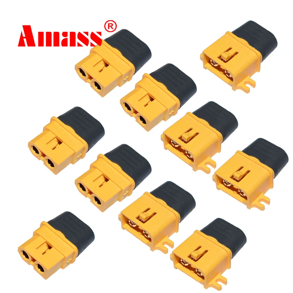 Amass XT60L XT60-L Connector XT60L Connectors Lipo Battery Plug With Cover Sheath Housing Male&Female Spare Parts for DIY RC Toy