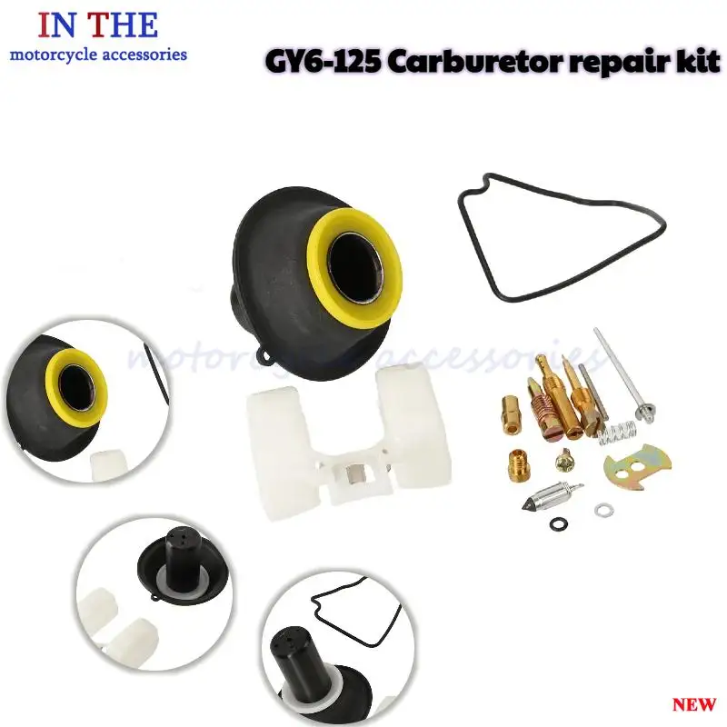 

GY6-125 For Citycoco Motorcycle Dirt Bike Carburetor Repair Kit with 22mm Plunger Diaphragm and Float
