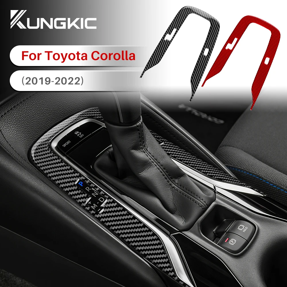 Real Soft Carbon Fiber RHD LHD Sticker For Toyota Corolla 2019 2020 2021 2022 2023 2024 Center Console Gear Shift Accessories