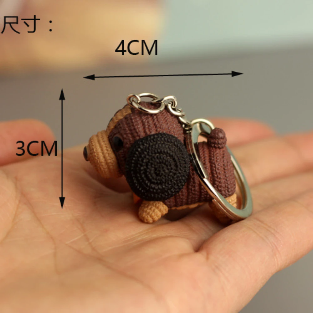 Cartoon Resin Dog Key Chain Creative Pendant Fashion Cute Keychain Key Accessories