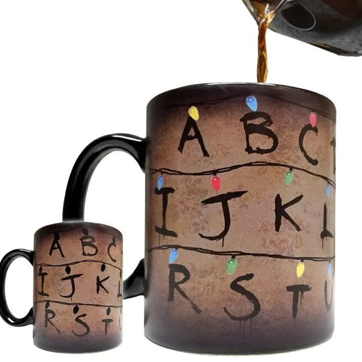 1 Stück Keramikbecher Thermosensitiver Farbwechsel-Keramikbecher Magische Kaffeetassen Wärmeempfindliches Einzigartiges Design Glas