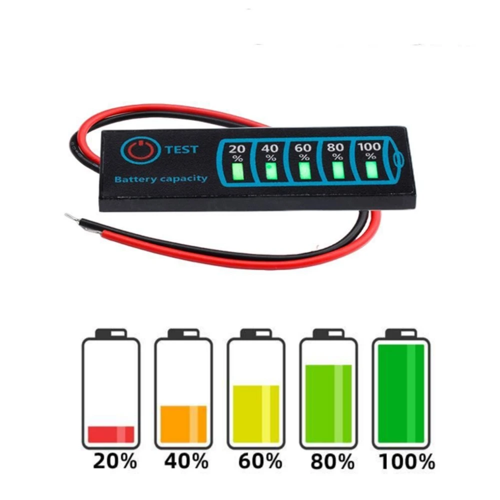 1S-8S 18650 Li-ion Lipo Lithium 5-30V Lead Acid Battery Level Indicator Tester LCD Display Meter Module Capacity Voltage Meter