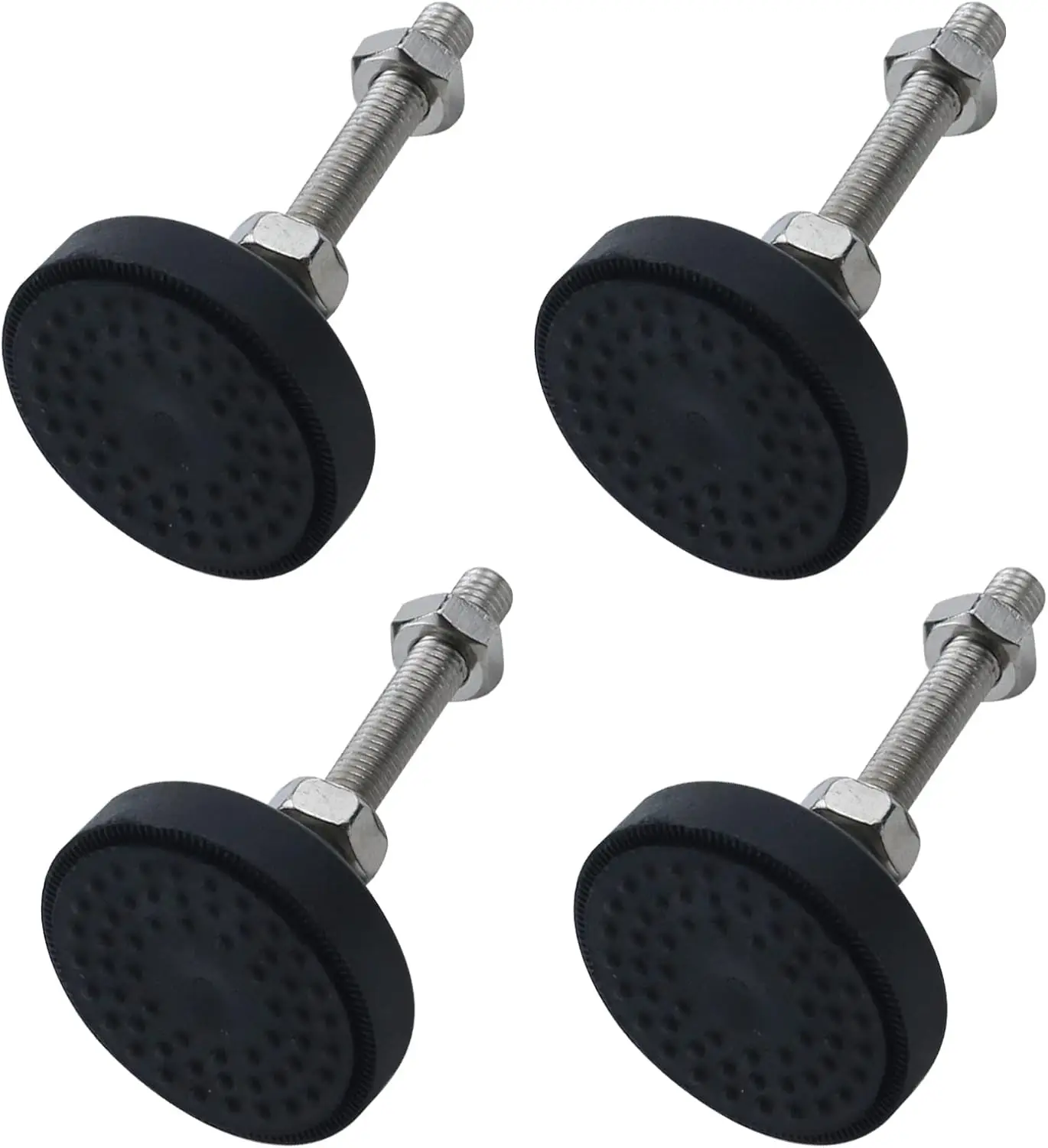 

4Pcs M8 Thread Adjustable Foot Cups Reinforced Nylon Base 2 Inch Diameter Articulated Feet Furniture Leg 2 Inch Thread