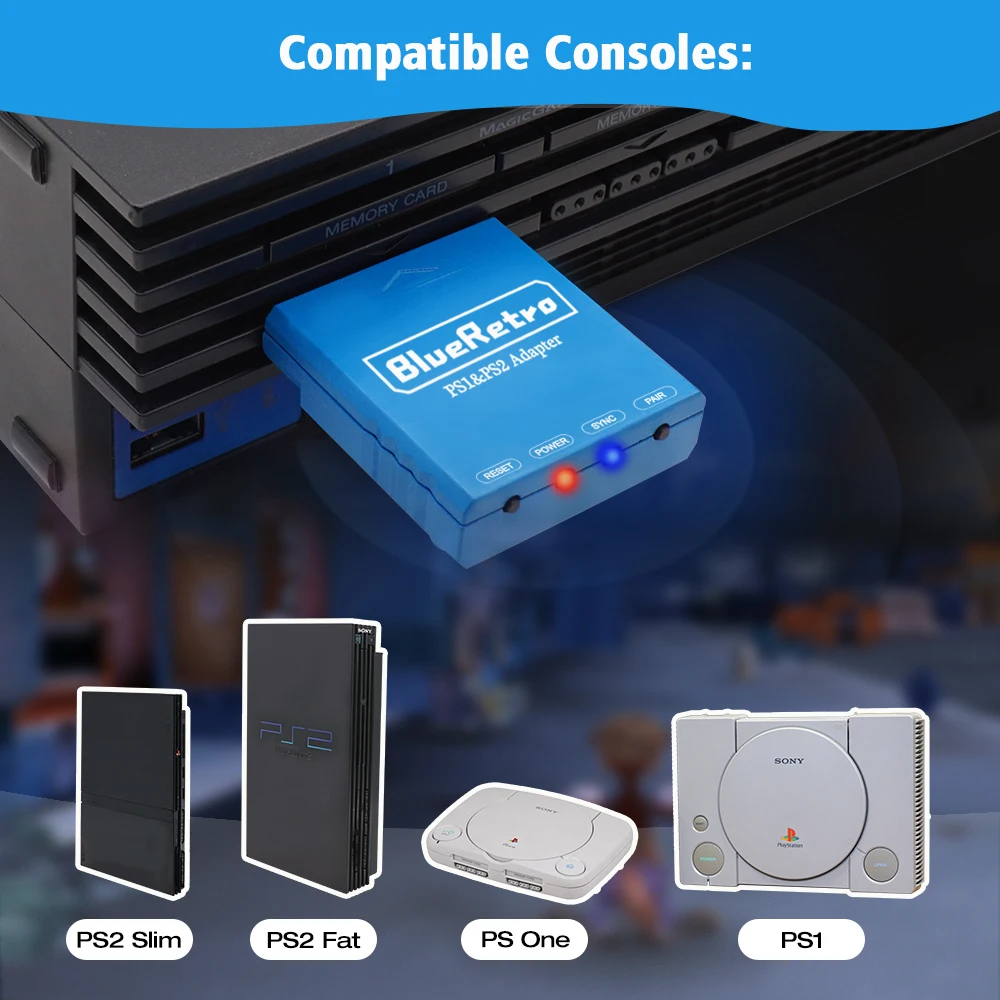 Retroscaler BlueRetro Wireless Game Controller Converter For PS1/PS2 Game Console Adapter For PS3/PS4/Xbox Series X/S Controller