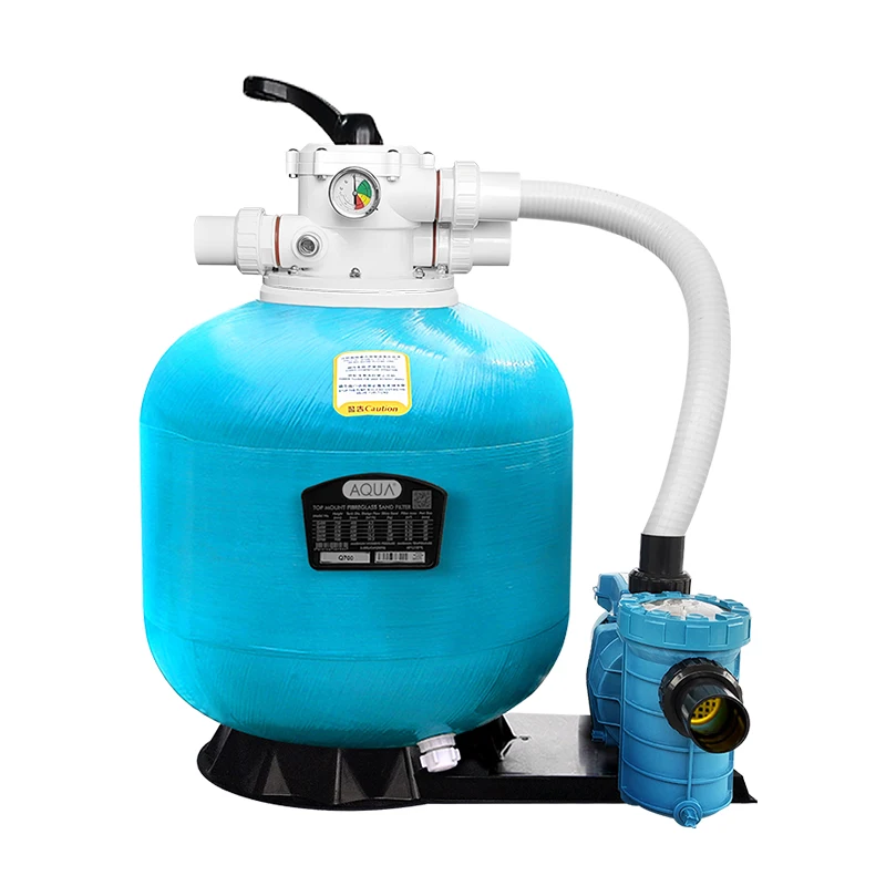 Above Ground Alberca 800mm 1HP 1.5HP Commercial Swimming Pool Automatic Backwash Water Price Treatment Sand Filter With Pump Set